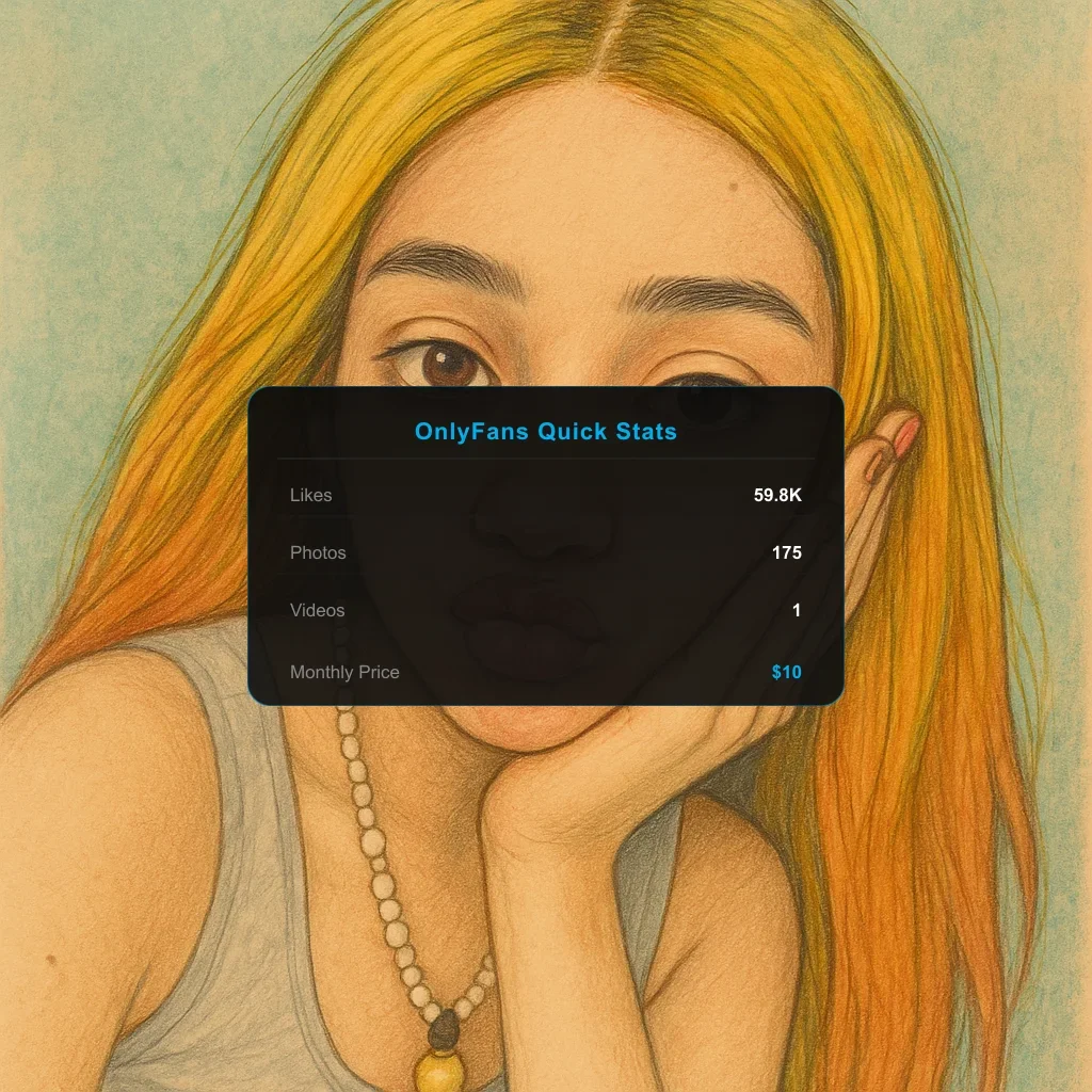 Angelicaaaaa Portrait illustration + OnlyFans Quick Peek overlay